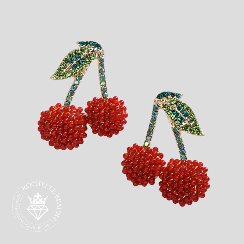 Cherry Cute - Red Earrings