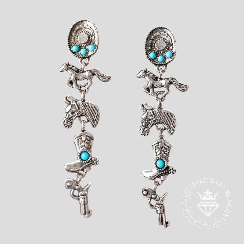 Rodeo Breeze - Silver Earrings