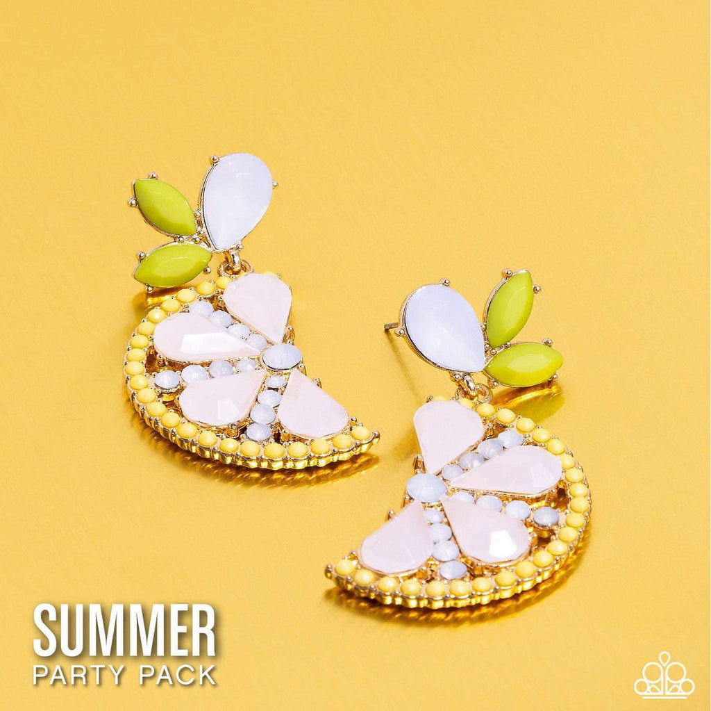 Slice of Summer - Yellow Post Earring