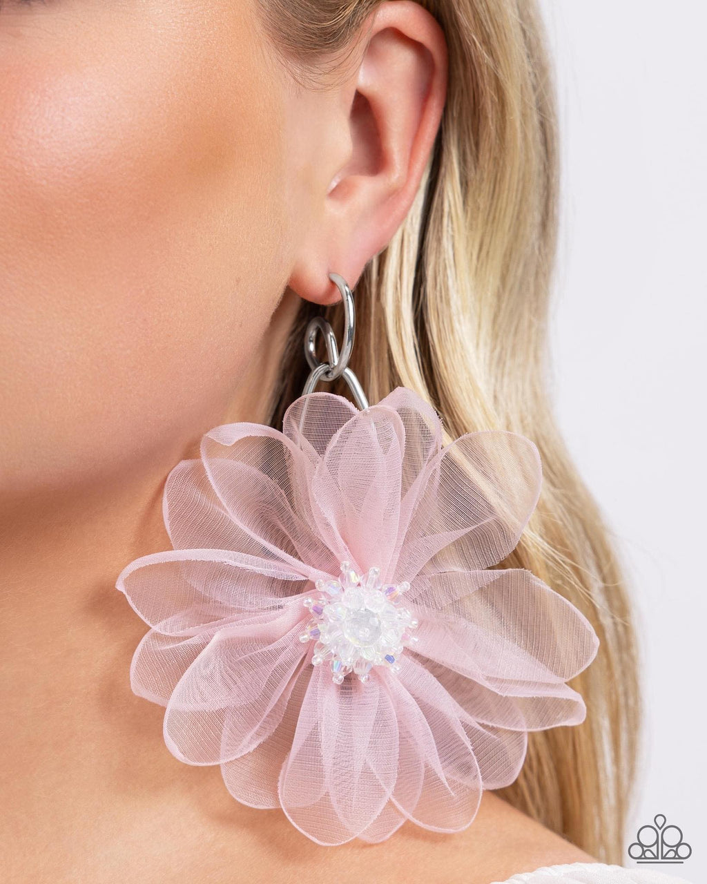 Paparazzi - Cosmopolitan Chiffon - Pink  Earrings + 1 Mystery Item