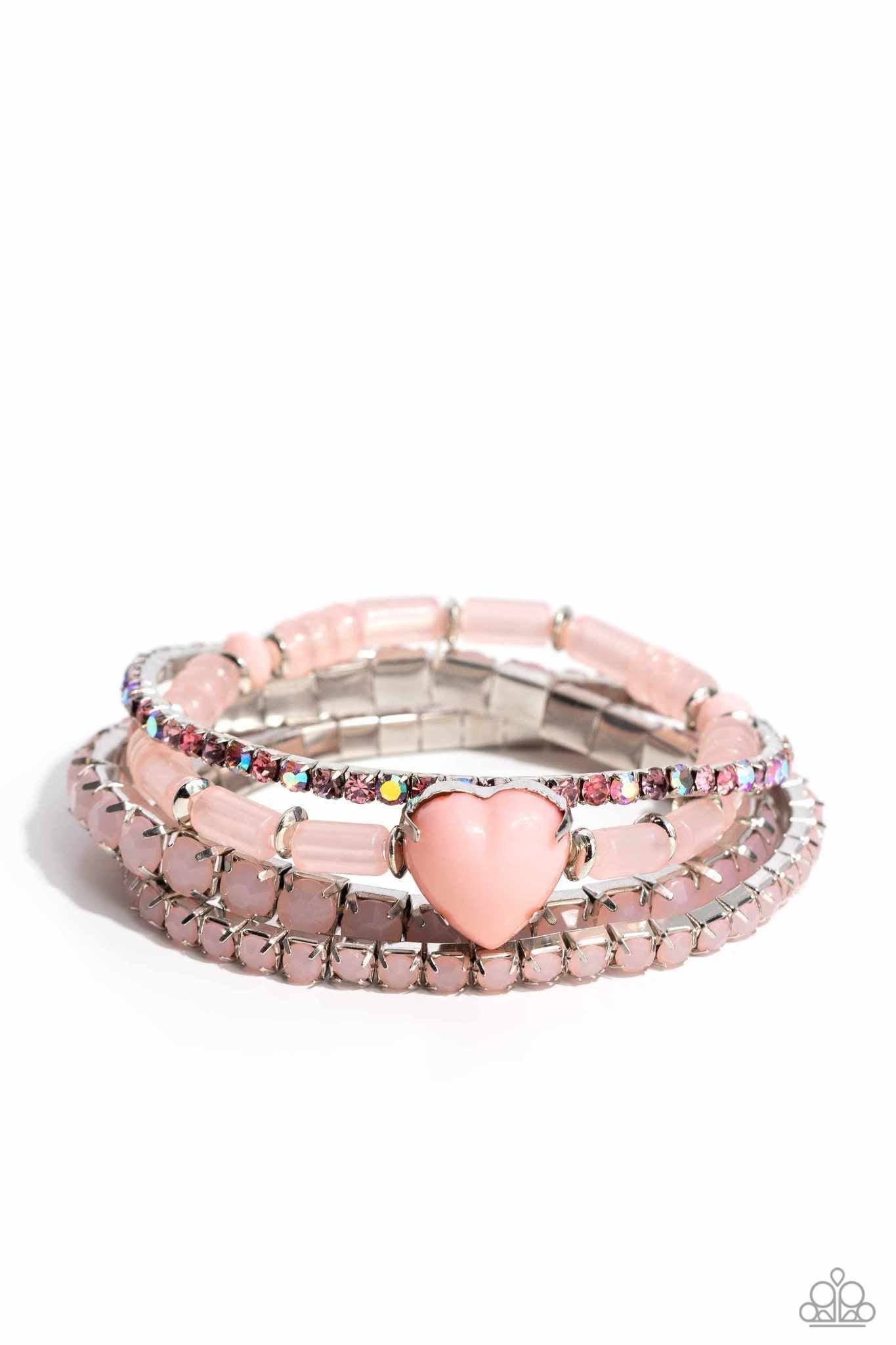 Paparazzi - True Loves Theme - Pink Bracelet