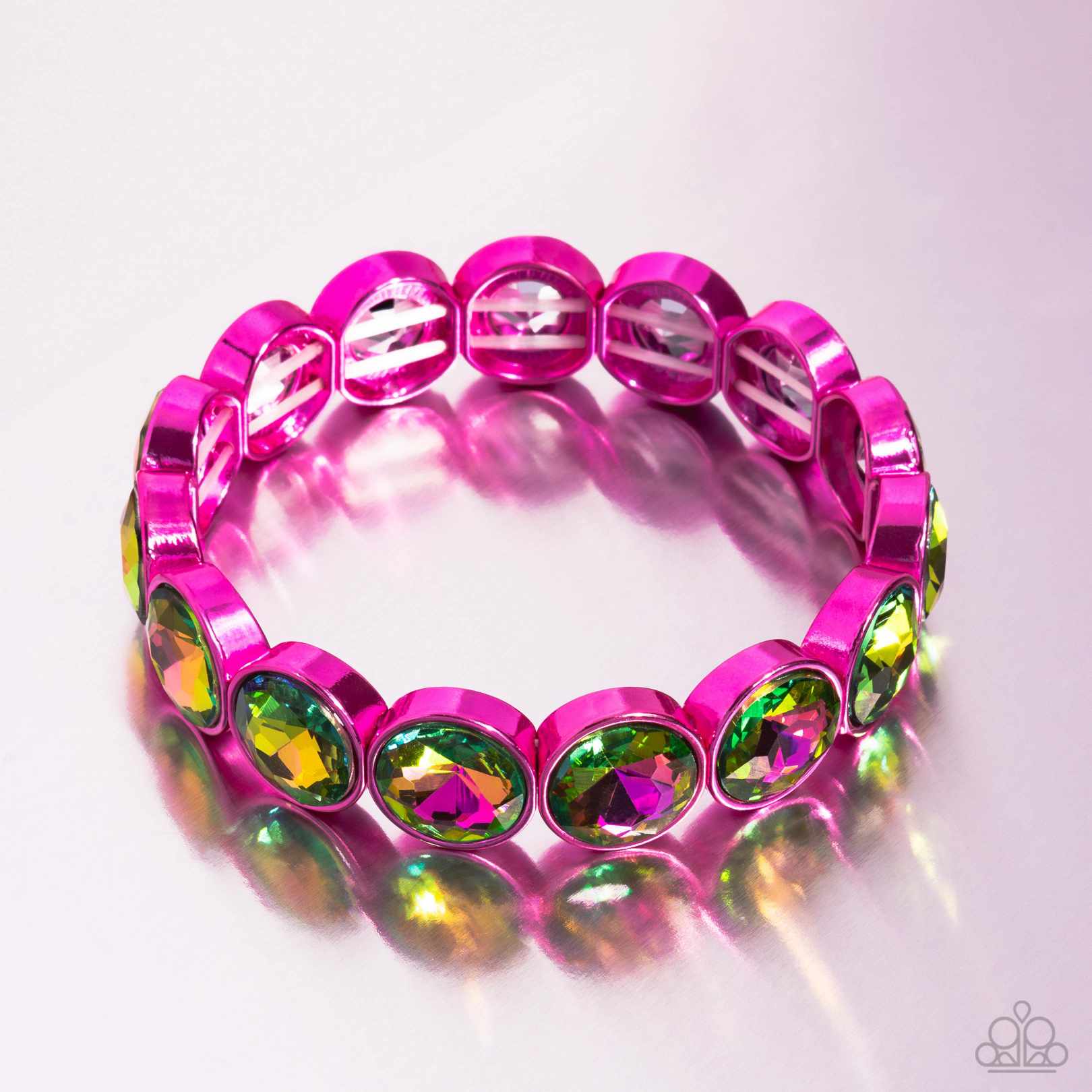 Paparazzi - Radiant On Repeat - Pink Iridescent Bracelet