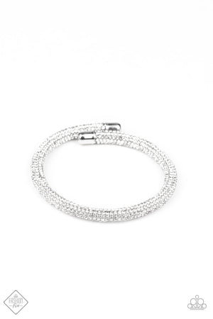 Paparazzi - Stageworthy Sparkle - White Bracelet