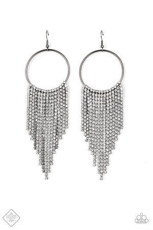 Paparazzi Accessories - Streamlined Shimmer - Black Earring