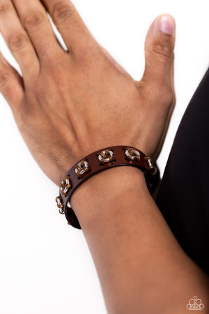 Paparazzi Accessories - Rustic Ringleader - Brown Bracelet