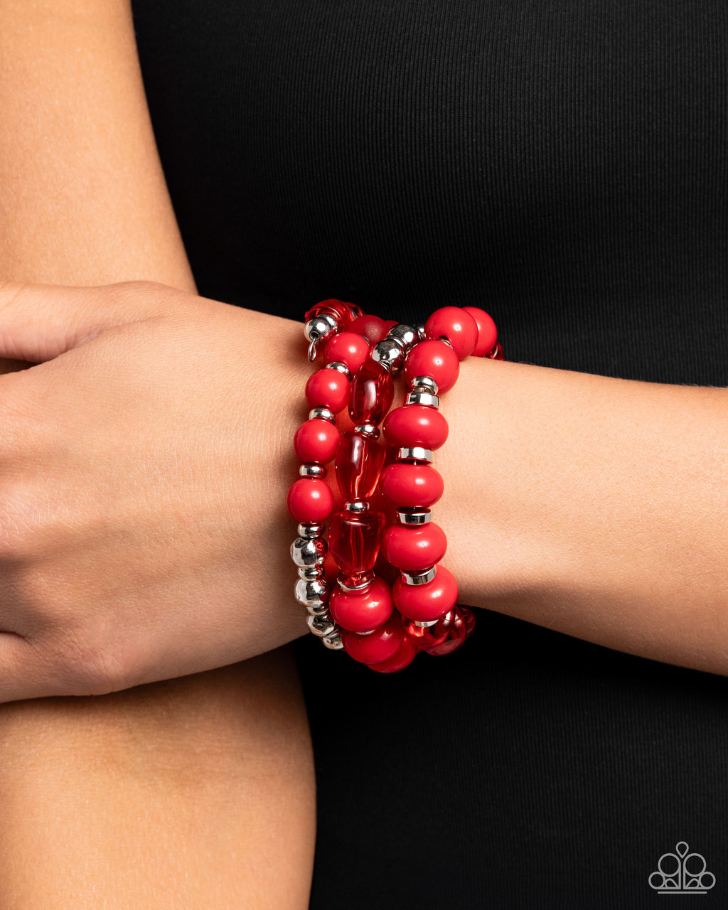 Paparazzi - Colorful Charade - Red Bracelet