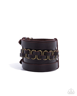 Paparazzi - Rocker Attitude - Brass Bracelet