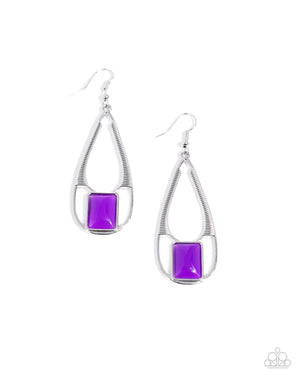 Paparazzi - Adventure Story - Purple Earrings