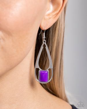 Paparazzi - Adventure Story - Purple Earrings