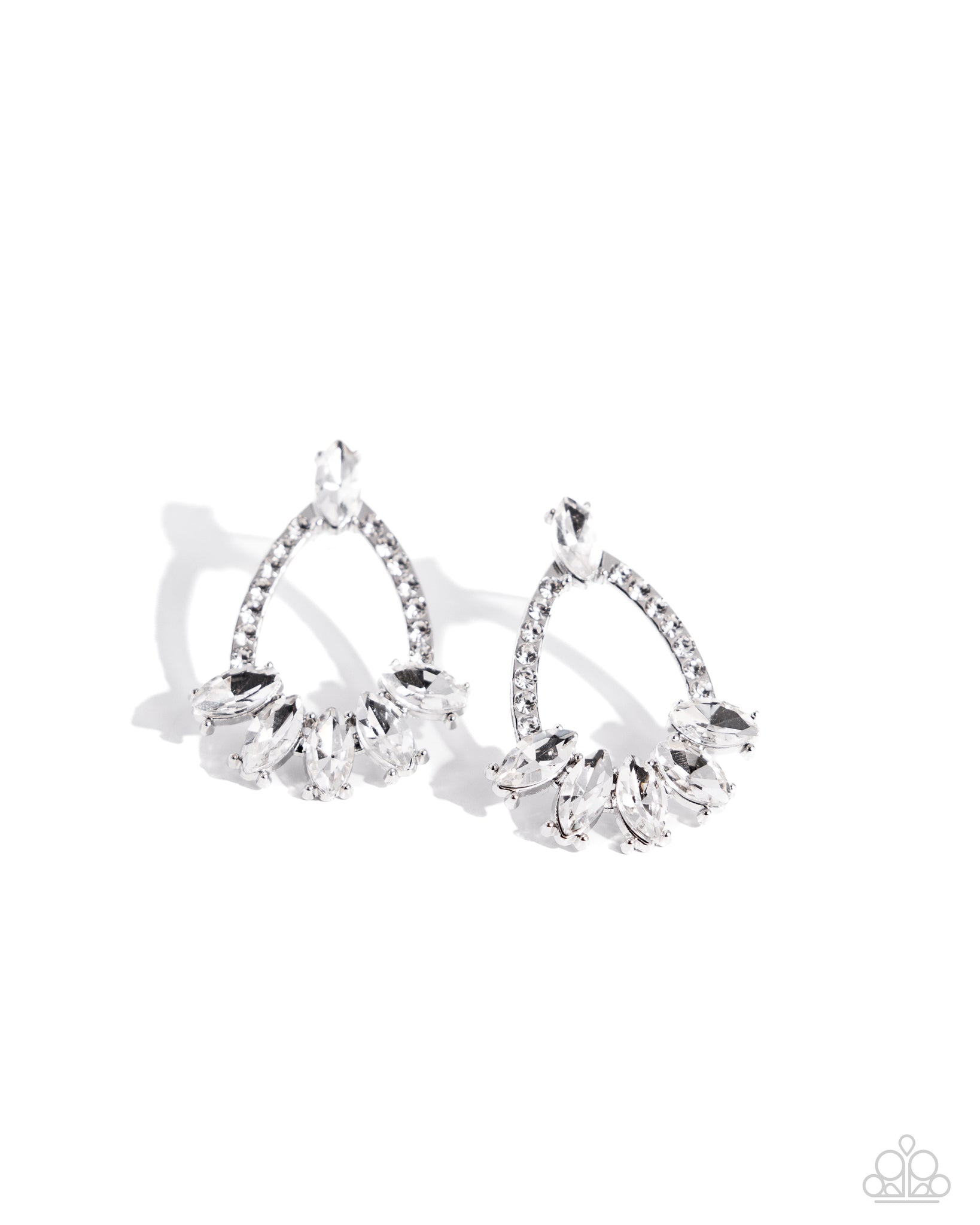 Paparazzi - Experience Elegance - White Earrings