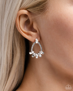 Paparazzi - Experience Elegance - White Earrings