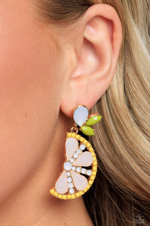 Slice of Summer - Yellow Post Earring