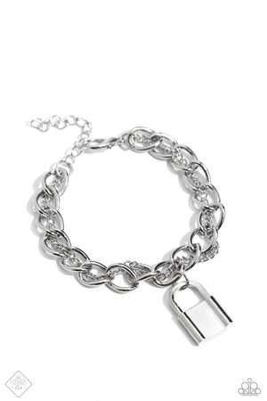 Paparazzi - Watch the LOCK - Silver Bracelet