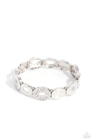 Paparazzi - Calibrated Class - White Bracelet