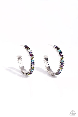 Paparazzi - Effortless Emeralds - Multi Earrings