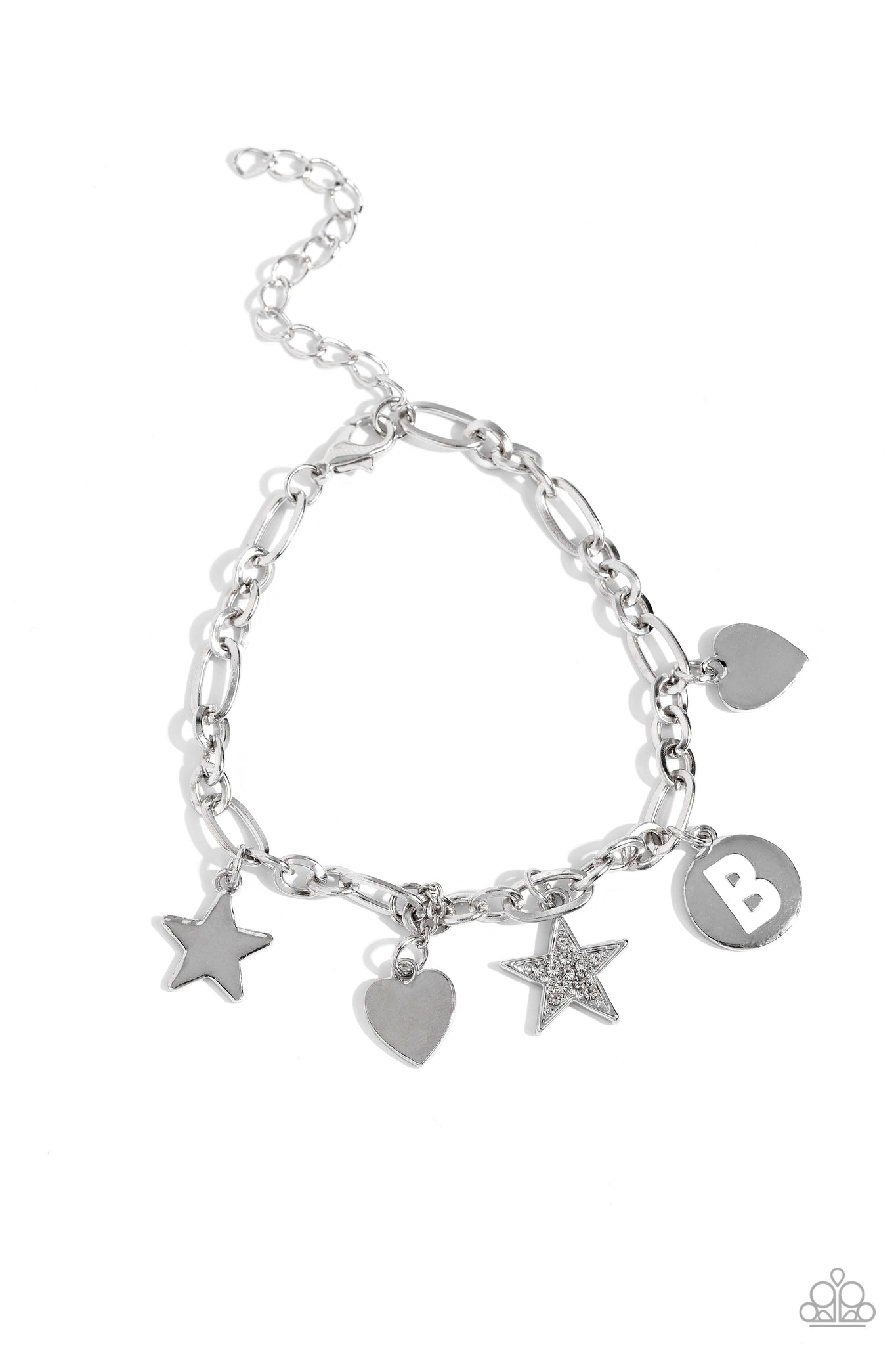 Paparazzi - Legacy Letters - White - B Bracelet