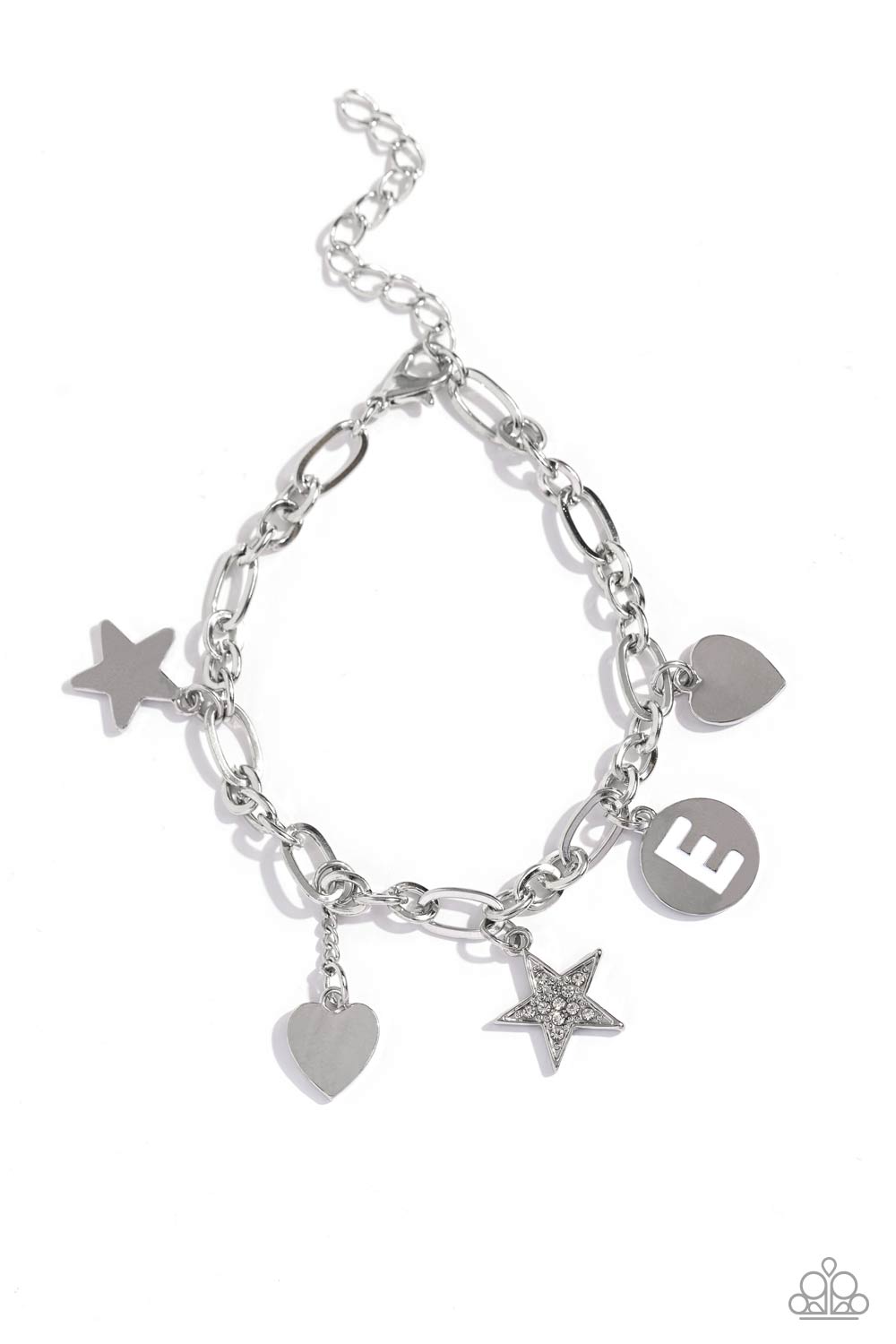 Paparazzi - Legacy Letters - White - E Bracelet