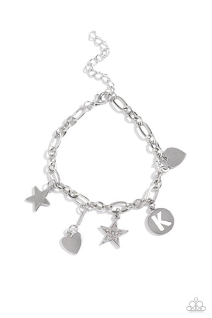 Paparazzi - Legacy Letters - White - K Bracelet