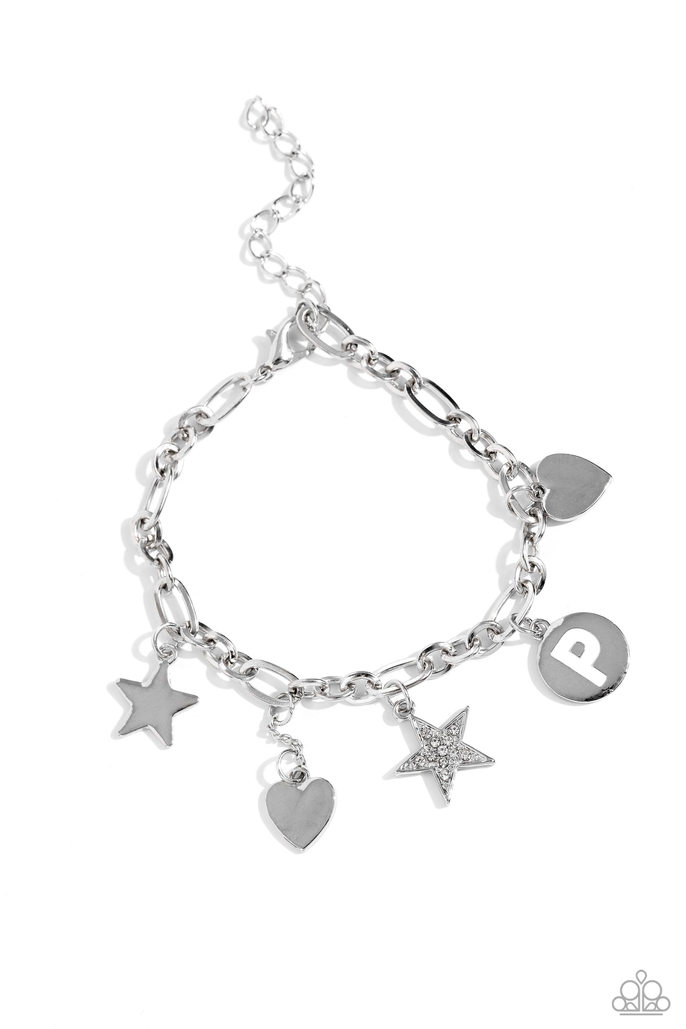 Paparazzi - Legacy Letters - White - P Bracelet