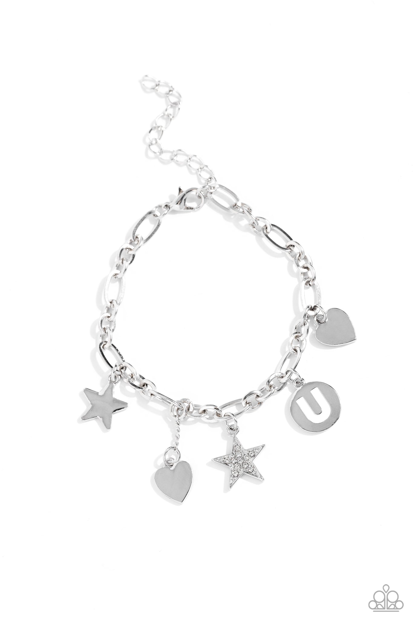 Paparazzi - Legacy Letters - White - U Bracelet