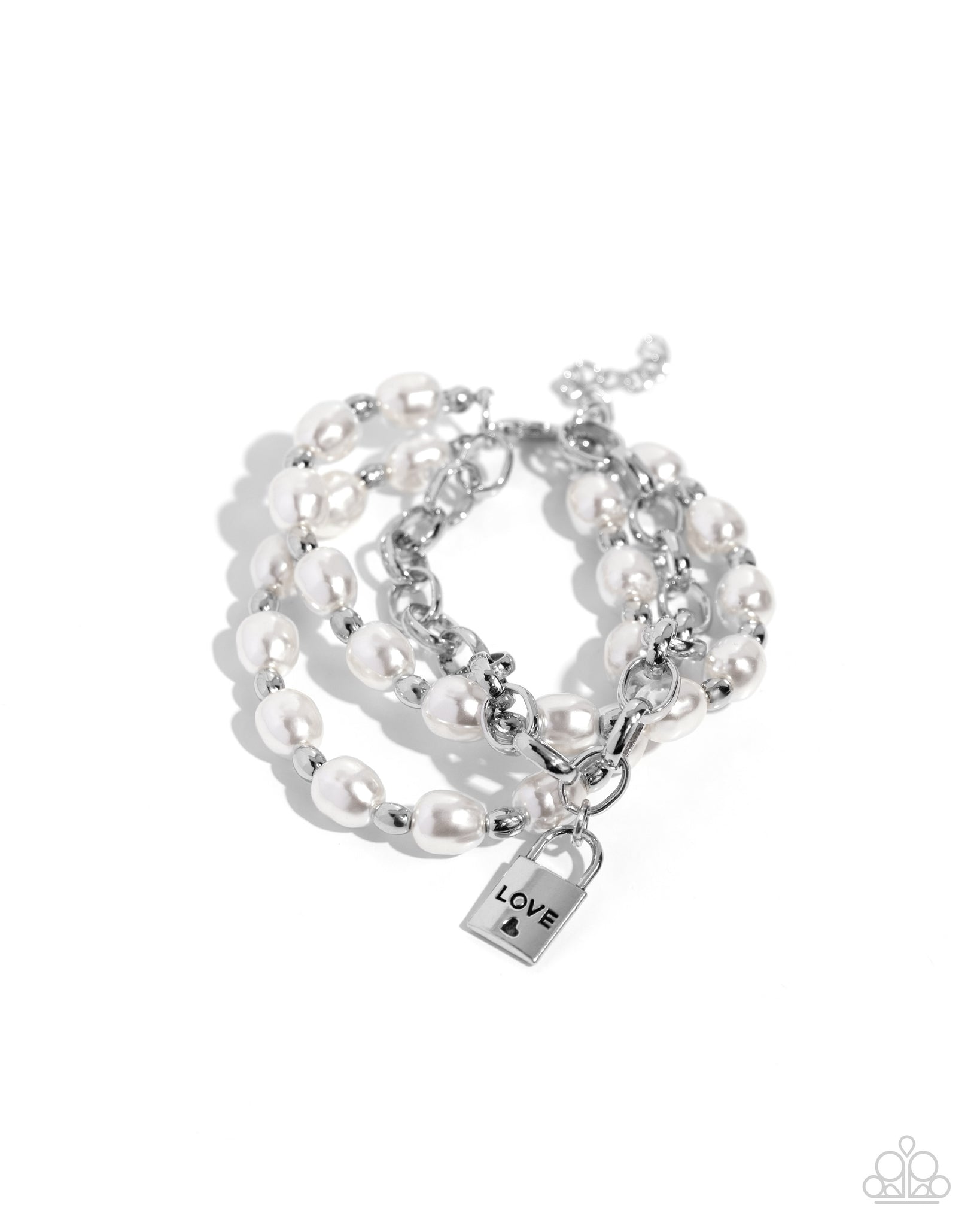 Paparazzi - LOVE-Locked Legacy - White Bracelet