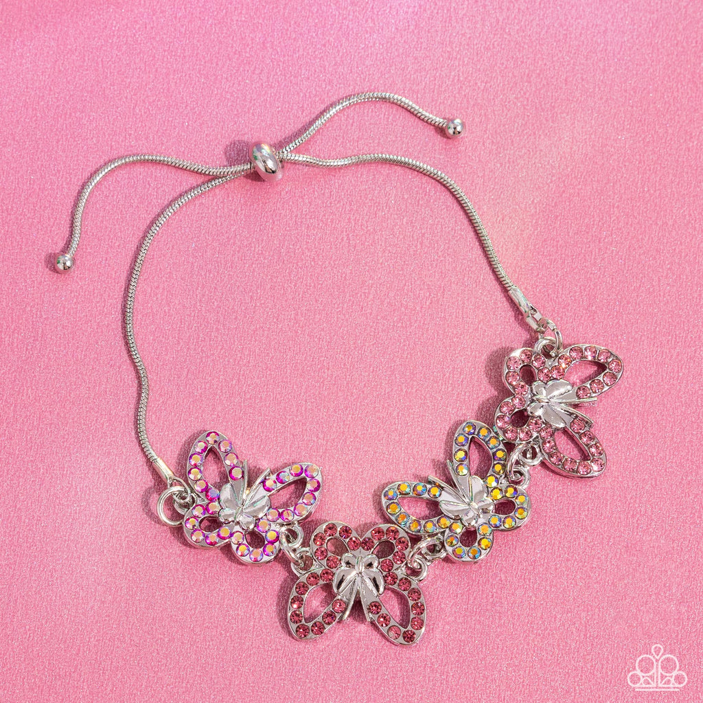 Paparazzi - Butterfly Belonging - Pink Bracelet
