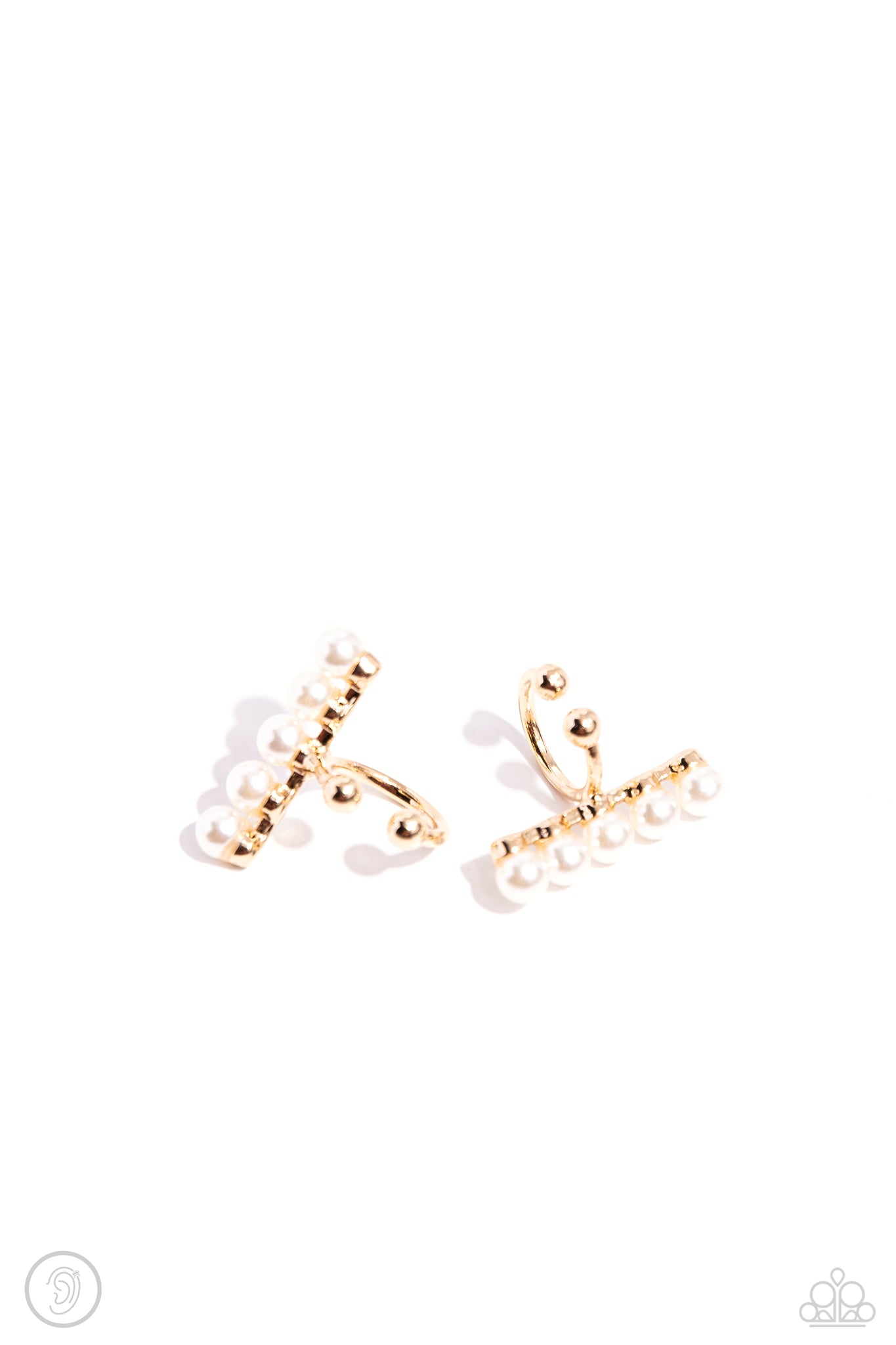 Paparazzi - CUFF Love - Gold Earrings