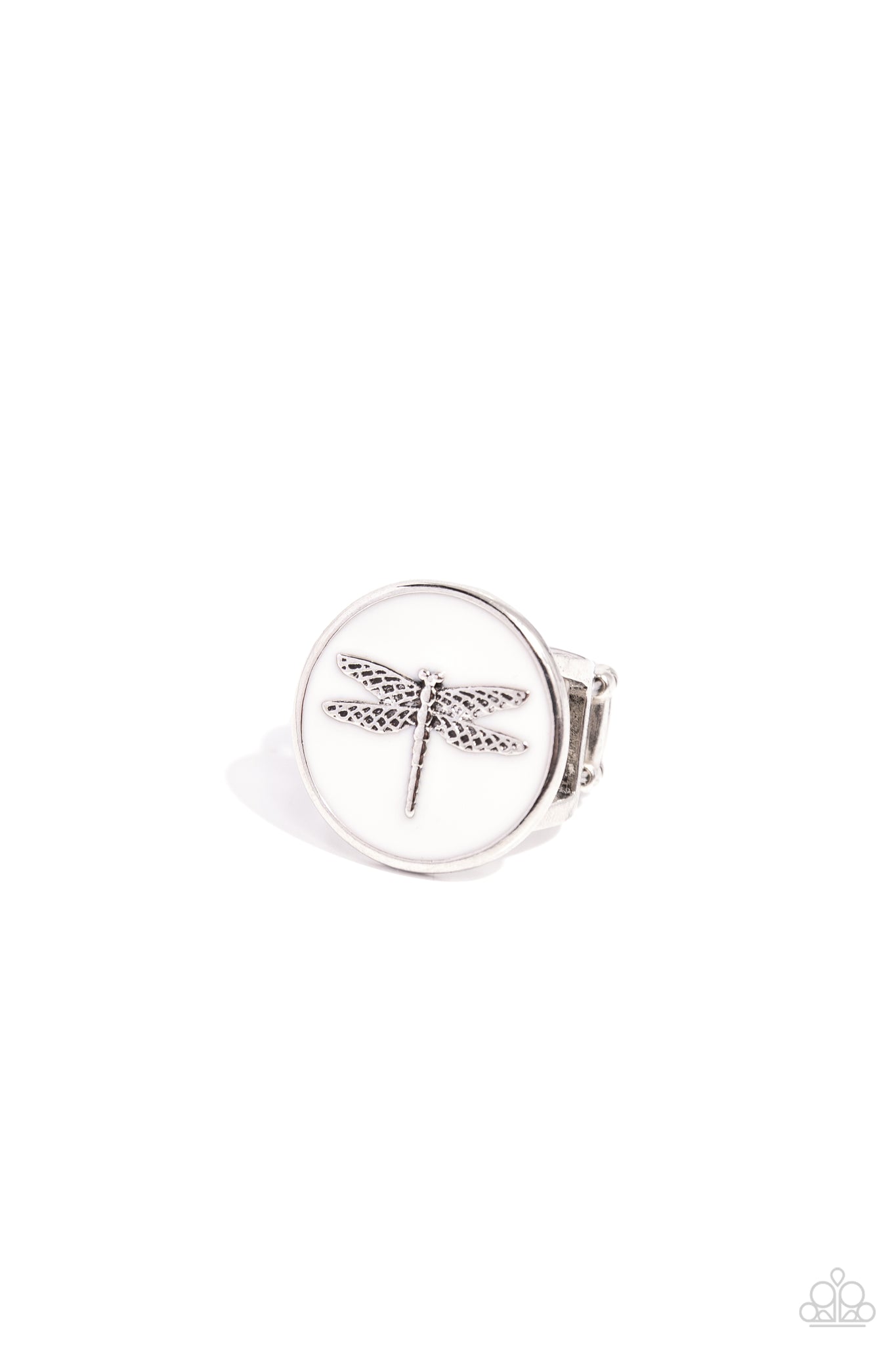 Paparazzi - Debonair Dragonfly - White Ring