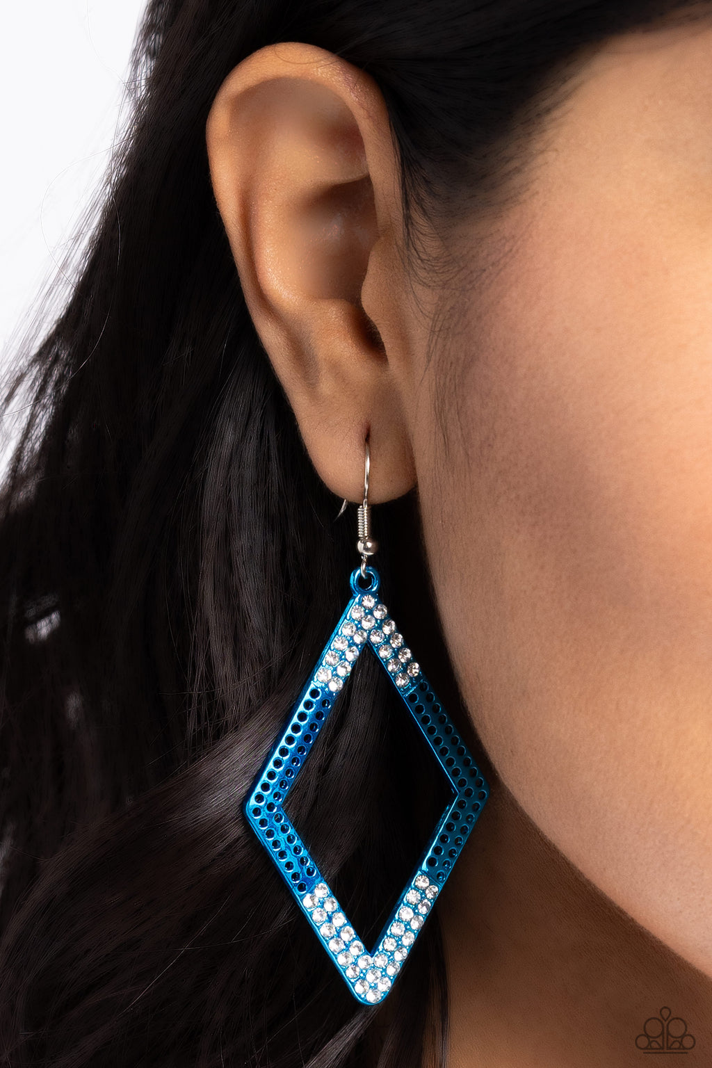 Paparazzi - Eloquently Edgy - Blue Earrings