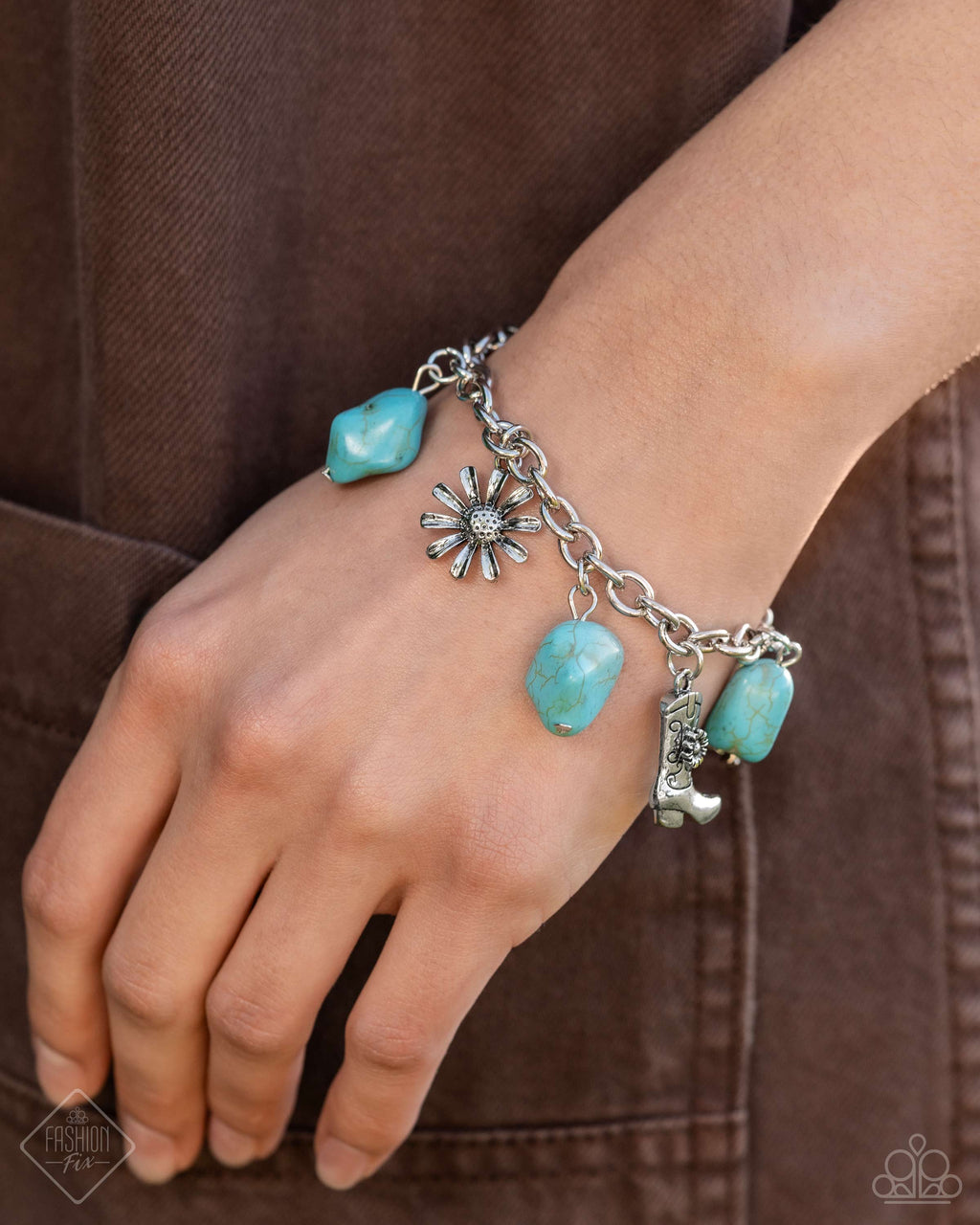 Paparazzi - Badlands Beau - Blue Bracelet