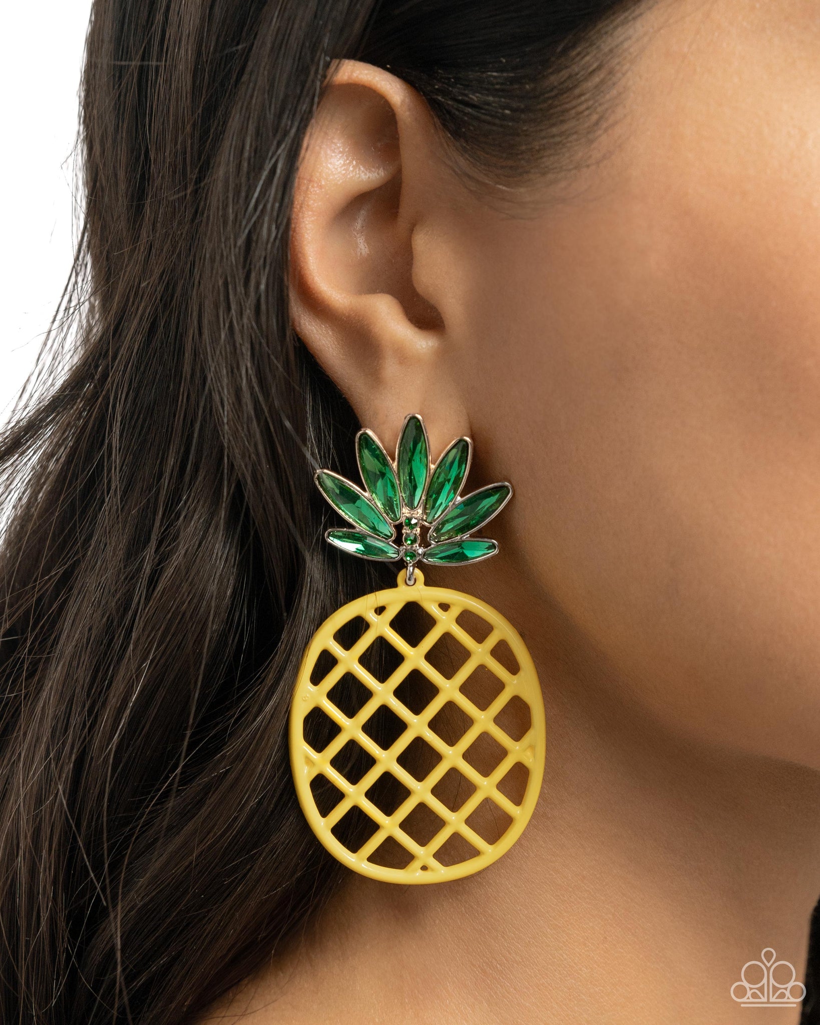 Paparazzi - Pineapple Passion - Yellow Earrings