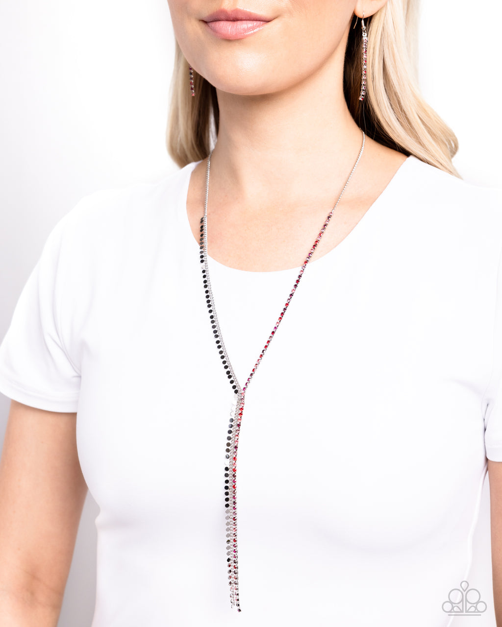 Paparazzi - Elongated Eloquence - Red Necklace