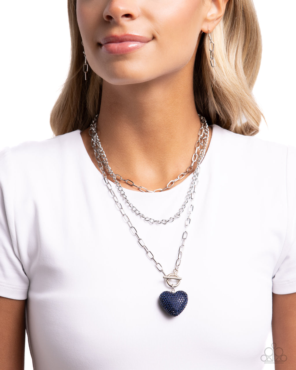 Paparazzi - HEART Gallery - Blue Necklace