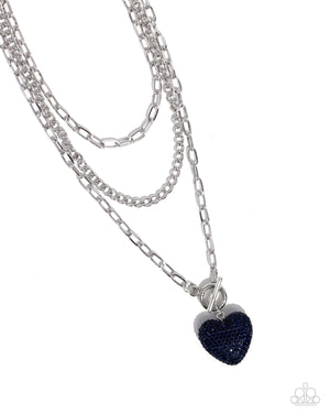 Paparazzi - HEART Gallery - Blue Necklace