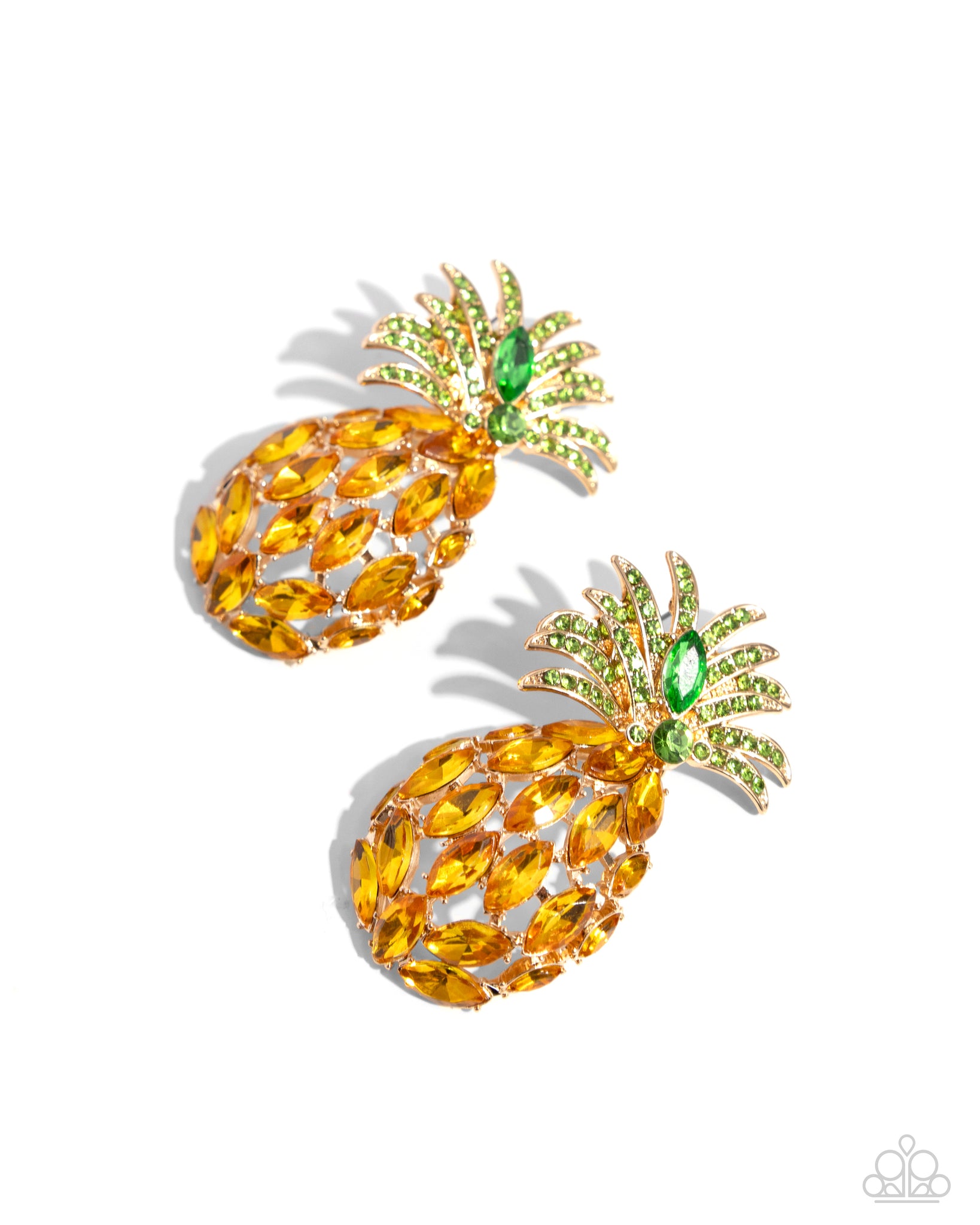 Paparazzi - Pineapple Pizzazz - Yellow Earrings