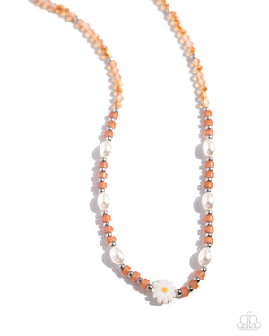 Paparazzi - Daisy Deal - Orange Necklace