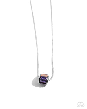 Paparazzi - Warden Wheel - Purple Necklace