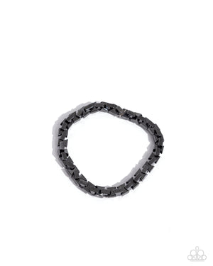 Paparazzi - Interlocked Ideal - Black Bracelet