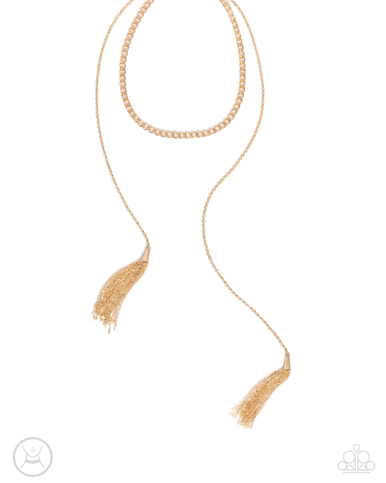 Paparazzi = Tassel Theme - Gold Choker Necklace