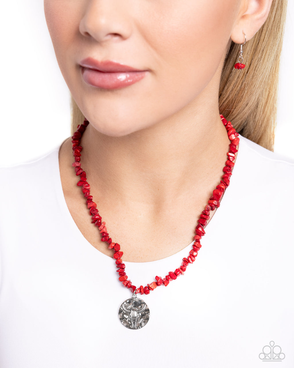 Paparazzi - Longhorn Leader - Red Necklace