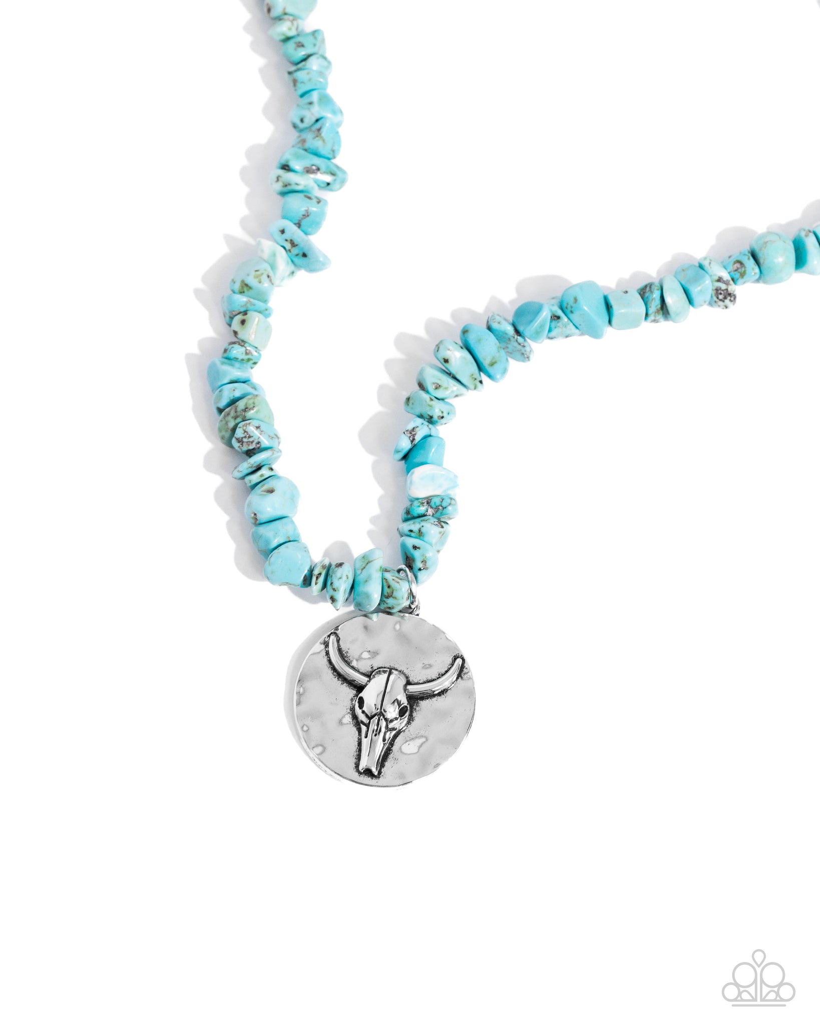 Paparazzi - Longhorn Leader - Blue Necklace