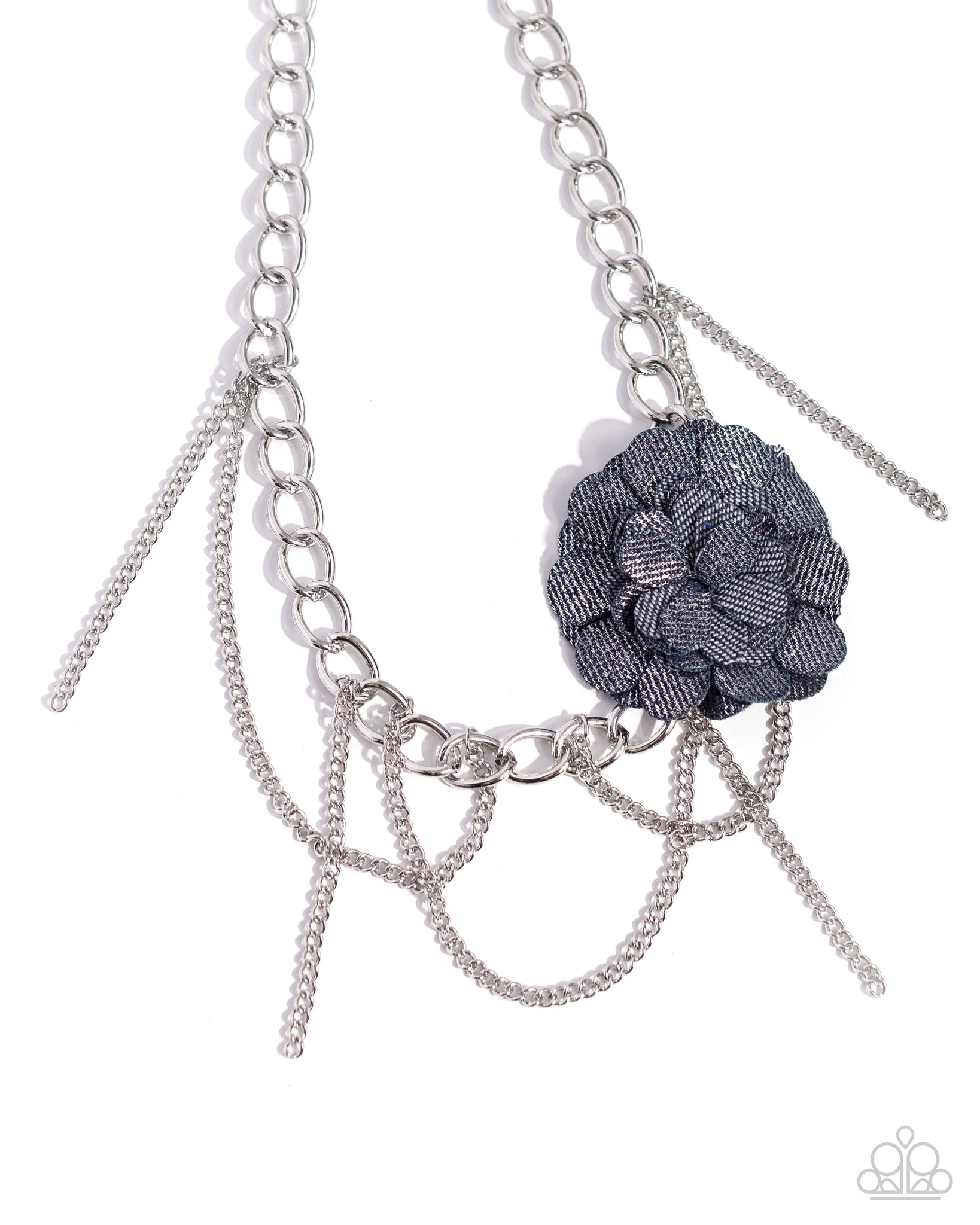 Paparazzi - Deconstructed Denim - Blue Necklace