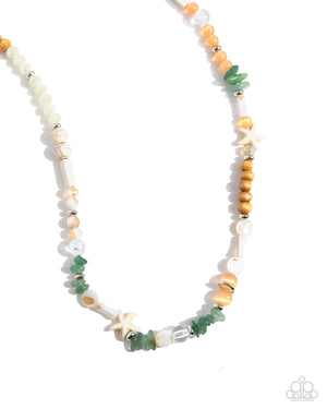 Paparazzi - Beachy Beginner - Green Necklace