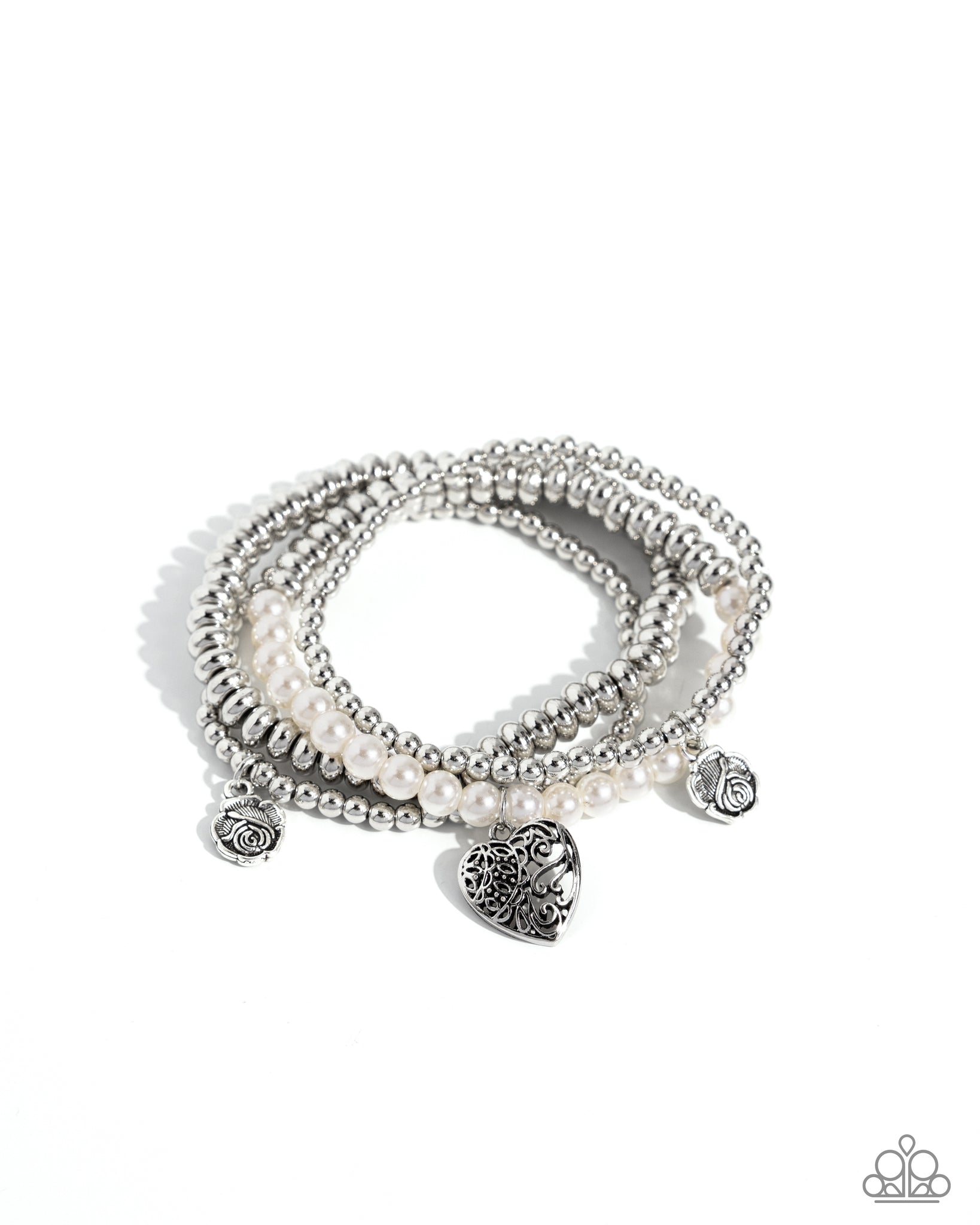 Paparazzi - Filigree Fairytale - White Bracelet