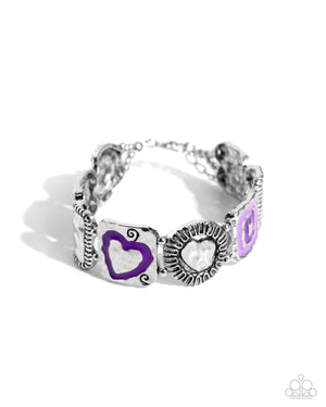 Paparazzi - Hammered History - Purple Bracelet