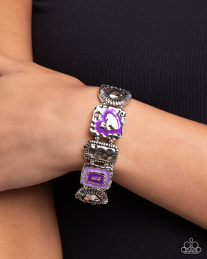 Paparazzi - Hammered History - Purple Bracelet