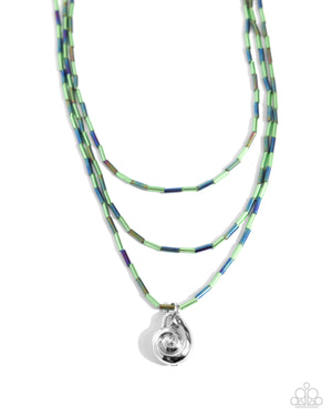 Paparazzi - Spiral Safari - Green Necklace