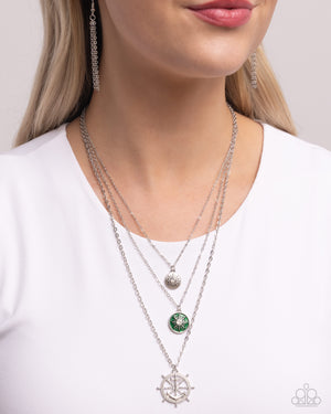 Paparazzi - Anchor Arrangement - Green Necklace