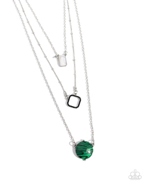 Paparazzi - Playfully Panache - Green Necklace