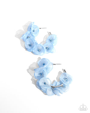 Paparazzi - Petaled Pageant - Blue Earrings